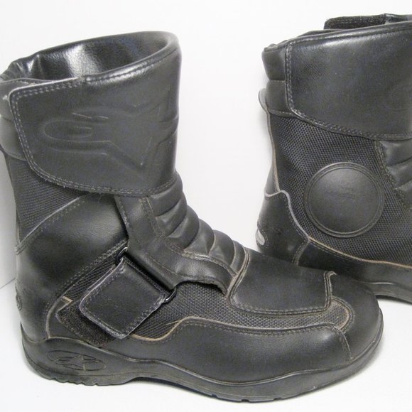 Women's ALPINESTARS Motorcycle Motorbike Riding Boots Black Sz 38/ 7.5 US - EUC! - Picture 3 of 10